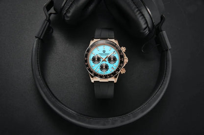Nuevo original PAGANI DESIGN PD-1664 reloj de pulsera de lujo para hombre con movimiento de cuarzo japonés VK63, cristal de zafiro, cronógrafo impermeable dorado