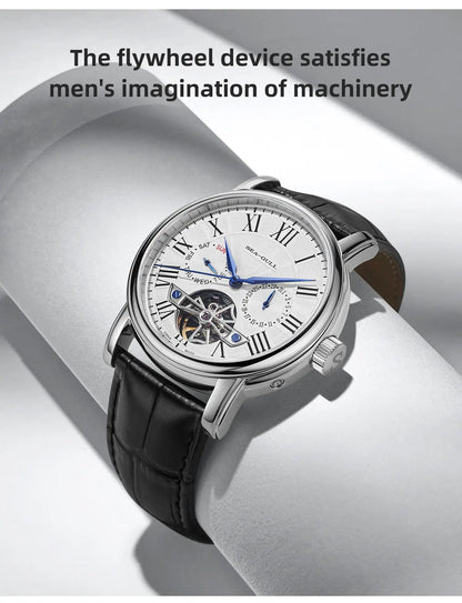 NEW Men's Automatic Mechanical Wristwatch Seagull ST25 Movement Fashion Man Hollow Flywhee Casual Business Watch 819.624
