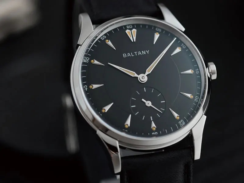 Baltany Men Automatic Watch 38.5mm Pilot Manual Winding Mechanical Wristwatch Sapphire 5ATM Small Second Dial ST1701 ST1700
