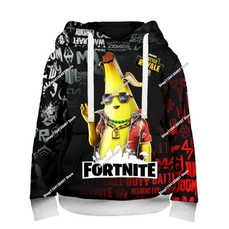 2025 3D New Children's Anime Fortnite Printed Sweater Series Pullover Generation Trend Brand Hoodie Gift