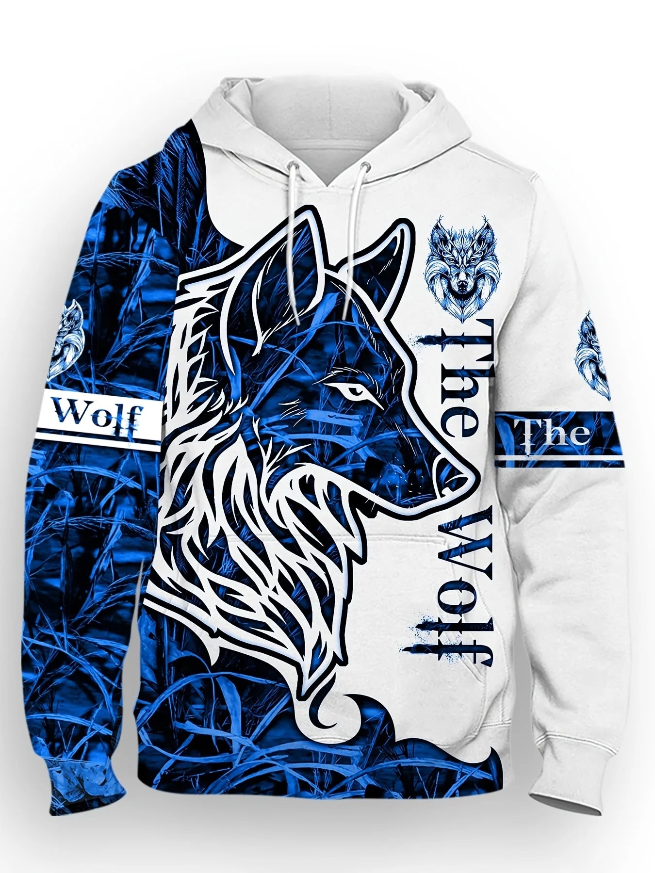 Felpa con cappuccio da uomo per l’autunno, alla moda, personalizzata con stampa lupo, morbida e confortevole, abbigliamento outdoor in stile streetwear