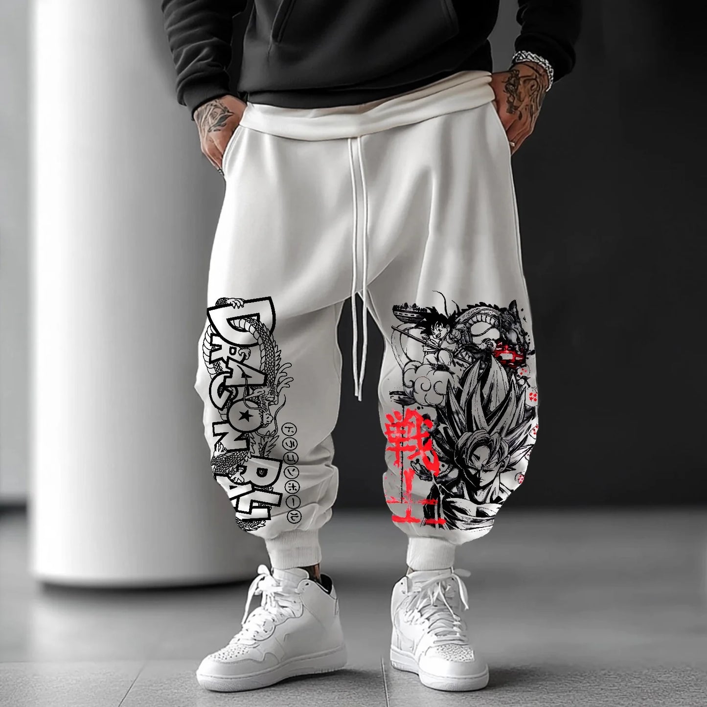 2026 Trendy Men's Summer Sweatpants Japanese Anime Dragon Ball Z Majin Buu Graphic Pants Harajuku Y2k Streetwear Outdoor Leggings