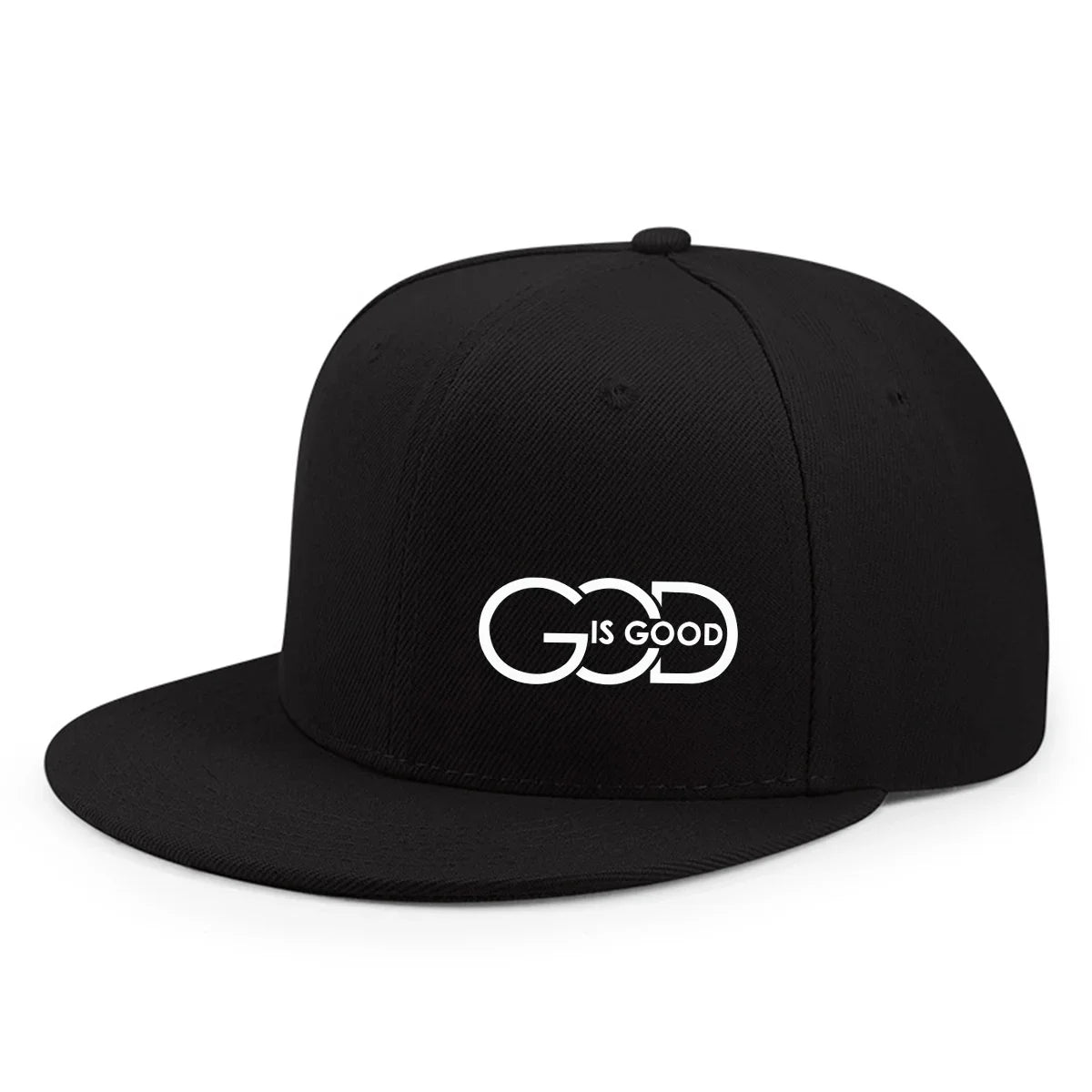 Unisex adjustable baseball cap street flat brim hat printed GOD IS GOOD casual headwear men and women fashion breathable outdoor