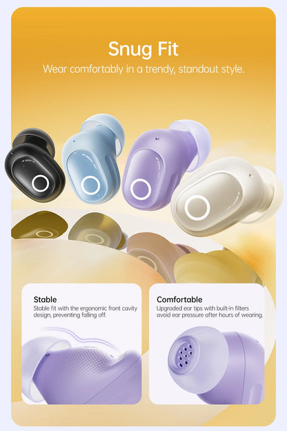 Baseus Bass BD1 Wireless Earphones Bluetooth 5.4 Mini Bean Earbuds 38H Playtime IP55 Waterproof Sports Headphones