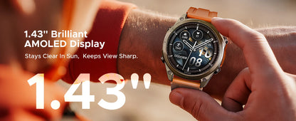 DOOGEE ANYWISE W1 PRO AI Smart Watch 1.43" AMOLED Display 5ATM IP68 Water Resistance GPS Tracking Sport Watch with Offine Maps