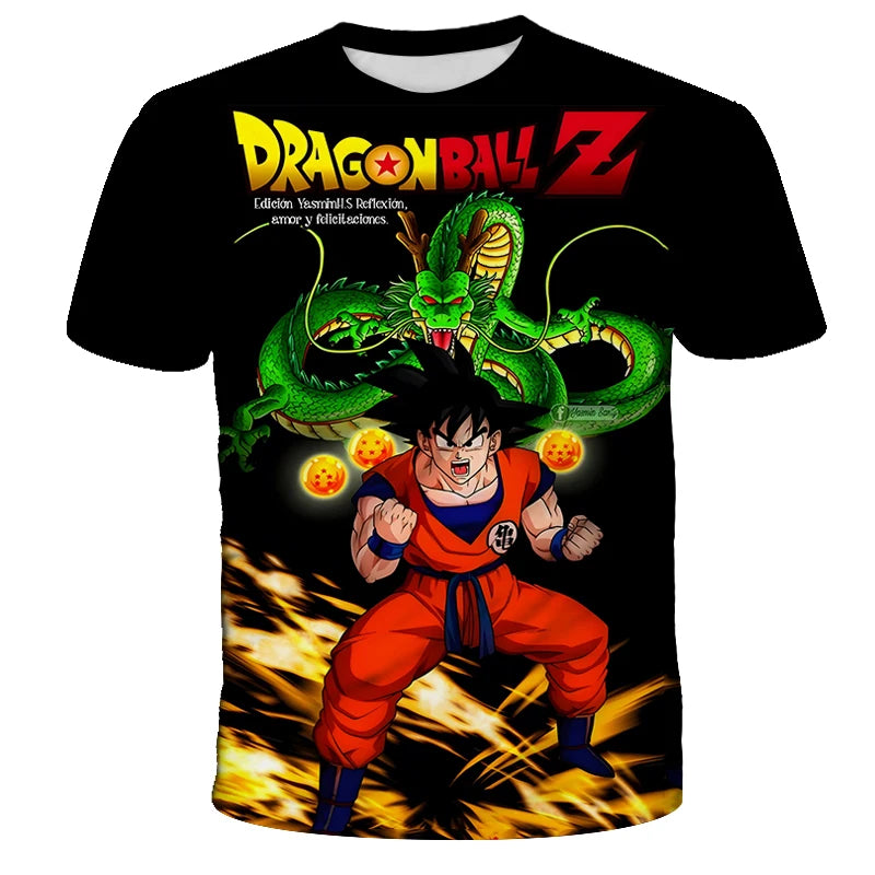 Anime Dragon Ball Son Goku 3D Print Kids T Shirt Summer Fashion Casual T-shirt Boy Girl Unisex Children's Clothing Tshirt Tops