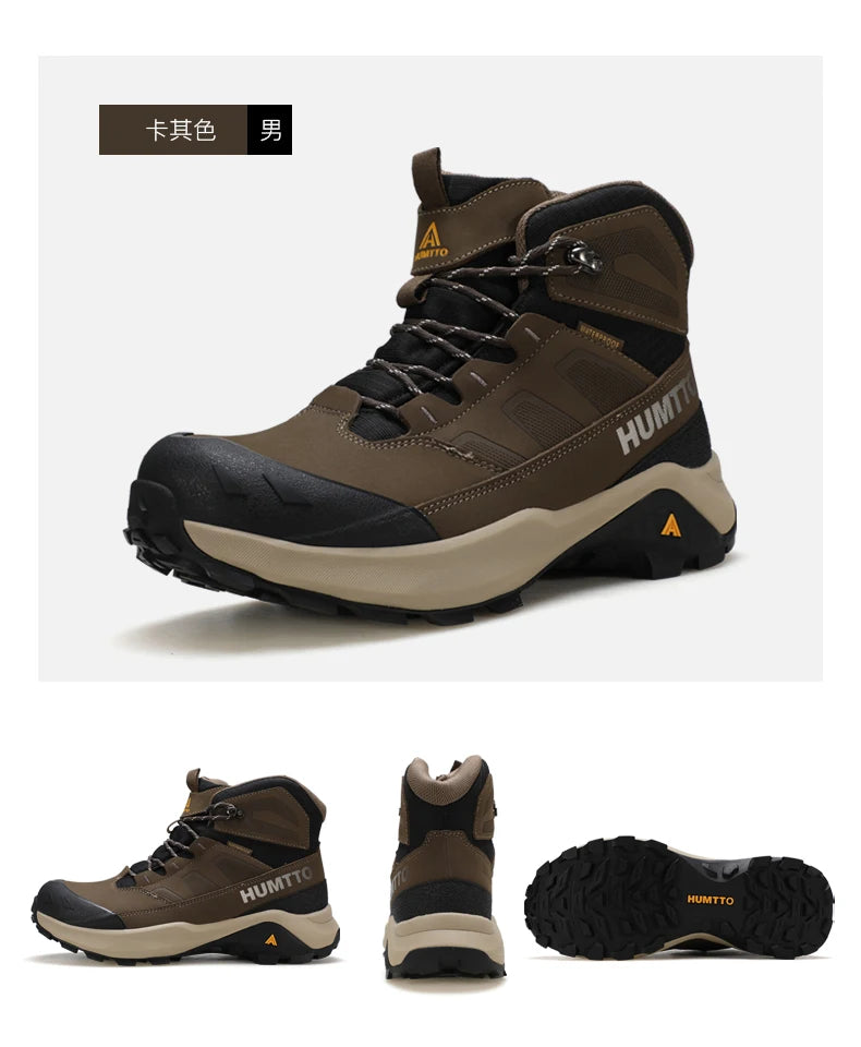 HUMTTO Hiking Shoes Men Winter Outdoor Sports Climbing Shoes Hunting Boots Warm Outdoors Ankle Travel Boots Trekking Sneakers