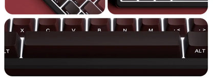 Nuevas teclas para teclado mecánico gaming 60/64/84/98/108 con interruptores MX, 135 teclas OEM PBT con grabado lateral y color degradado rojo y negro