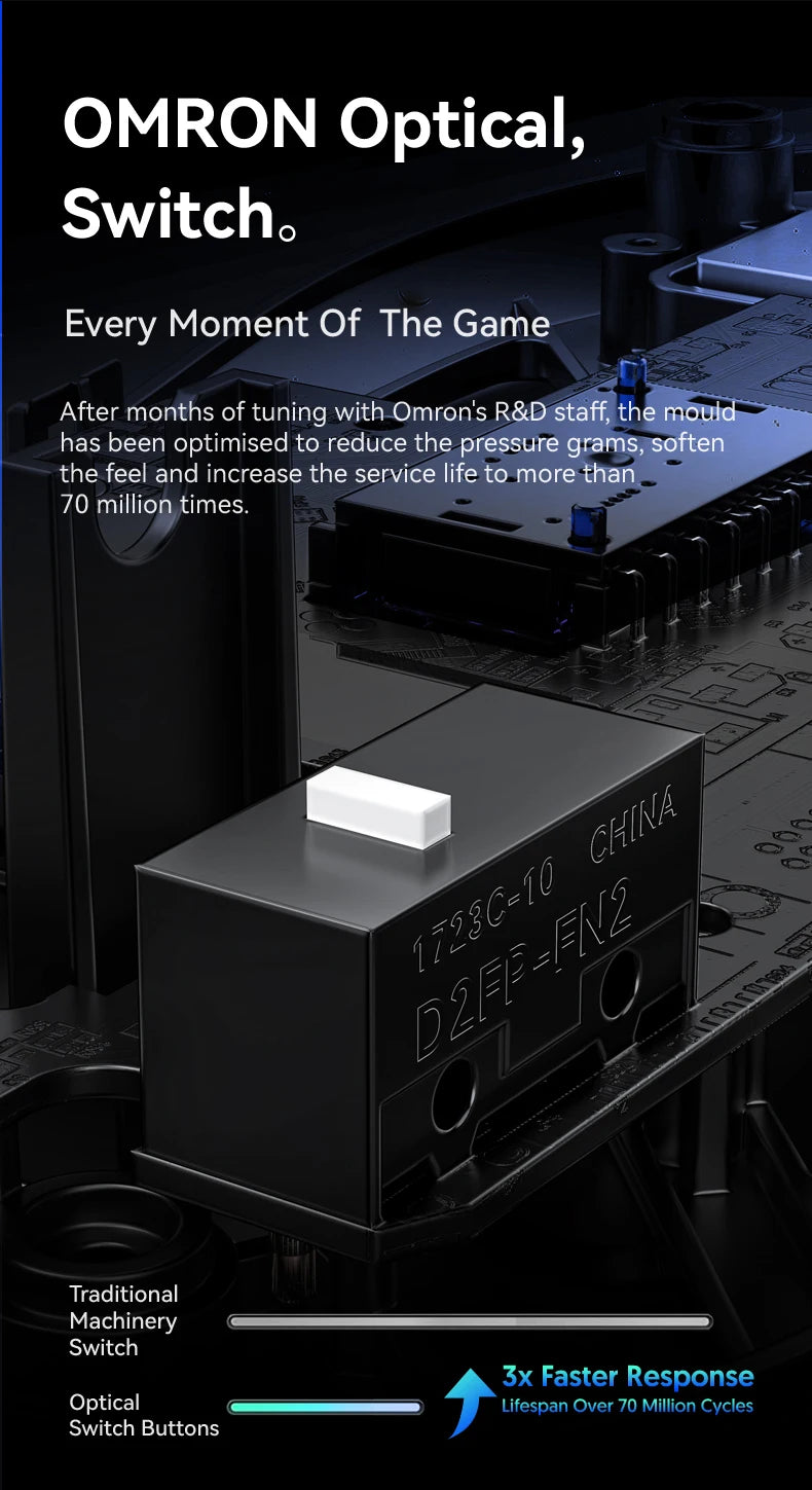Attack Shark R2 Gaming Wireless Mouse PAW3950 8K Magnesium Alloy Lightweight Gaming Mouse Bluetooth Tri-Mode for Gaming/Office