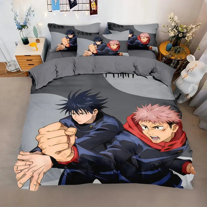 Japan Famous Anime Duvet Cover Sets, Jujutsu Kaisen Bedding Set, Satoru Gojo Bedding Set for Teenagers Boys Adults