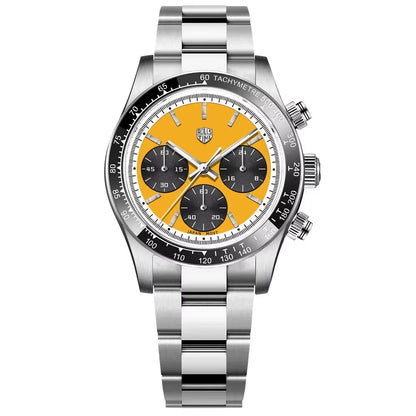 Orologio da uomo RollsTimi – Cronografo al quarzo di lusso, vetro zaffiro con trattamento antiriflesso, impermeabile, luminescente – Idea regalo per uomo