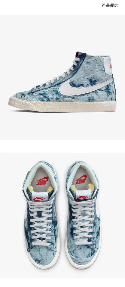 Nike Produto Genuíno Blazer Mid '77 Sapatilhas de Skate Retro Cano Alto para Mulher DV2182-900