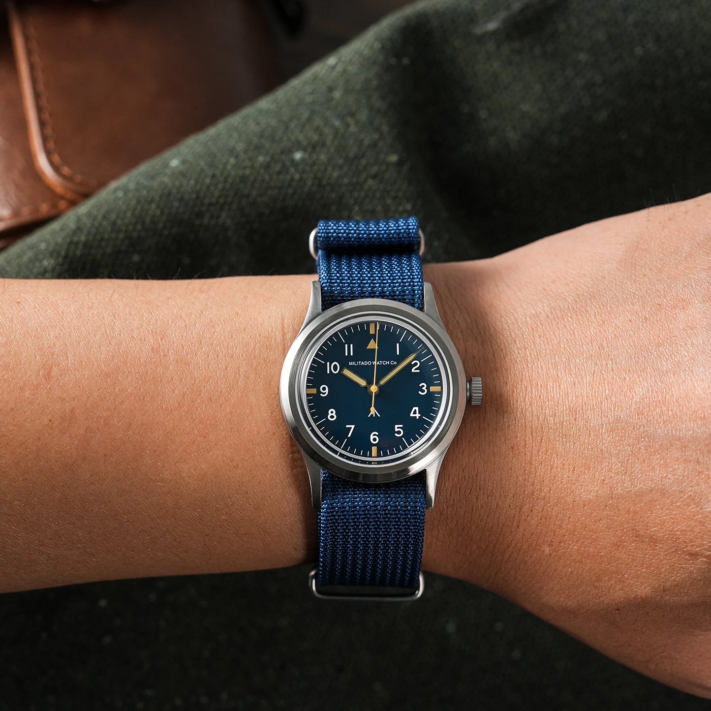 Militado ML14 Quartz Watch Cream Dial VH31/VH65 Sweep Movement Bubble K1/ Sapphire Luminous 36Mm Vintage Watches 100M Waterproof
