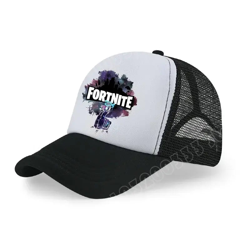 Fortnite Baseball Cap Cartoon Game Printed Hat Kids Summer Breathable Mesh Hat Adjustable Peaked Cap Children’s Birthday Gift