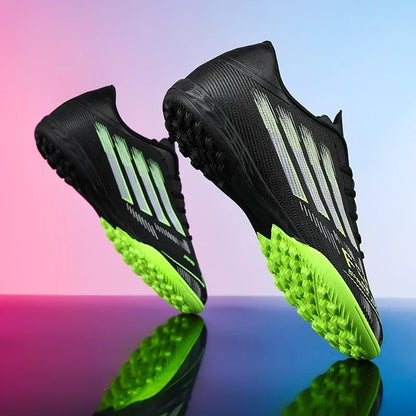 Nouvelles chaussures de football pour hommes, baskets confortables, chaussures de football professionnelles à cheville haute, chaussures de sport unisexes antidérapantes TF/FG pour garçons