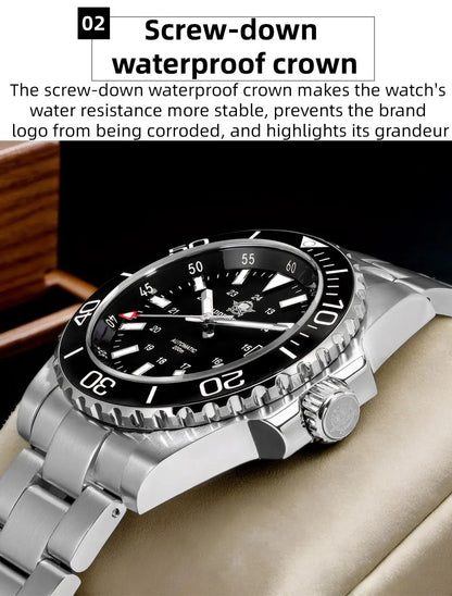 ADDIESDIVE Men Luxury Watch Sapphire Crystal Ceramic Ring 20Bar Diving Luminous Automatic Mechanical Watch Exquisite Gift Clock