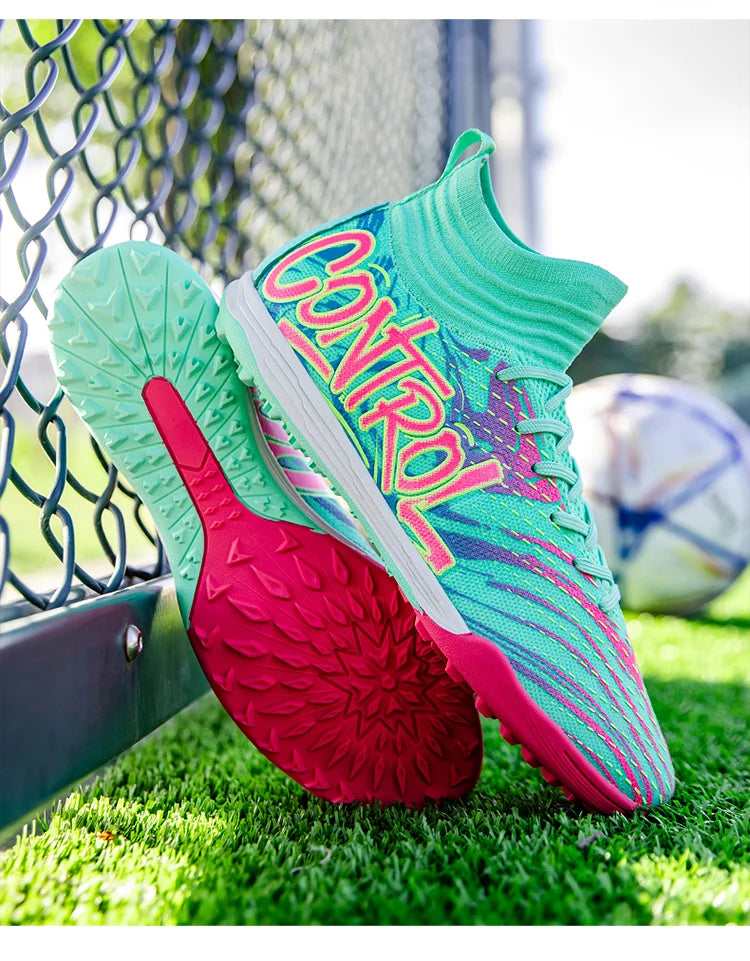 Chaussures de football originales pour hommes, baskets de sport décontractées pour enfants, chaussures de terrain en herbe unisexe pour garçons