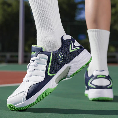 Professional Men Women Leather Badminton Shoes Couple Anti-Slip Training Sneakers Lightweight Tennis Shoes Volleyball Sport Shoes