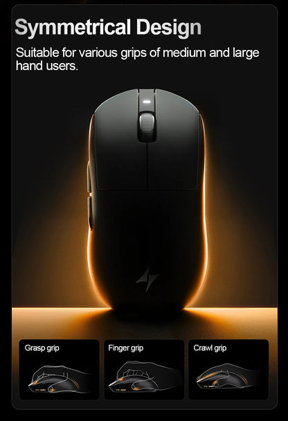 Ratón gaming inalámbrico ATK Dragonfly A9 Ultra PAW3950, ultraligero, trimodo, ergonómico, para esports y jugadores FPS, A9 SE Plus