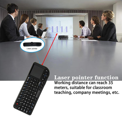 A8 Mini Wireless Keyboard 2.4G 7 Color Backlit 3 in 1 Handheld Keyboard with Touchpad Air Mouse for Android TV Box PC Tablet