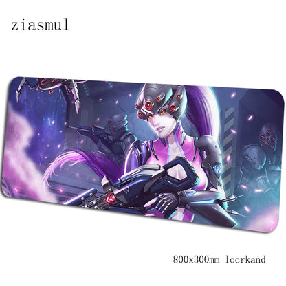 Tapete de rato gamer Overwatch Aestheticism 800x300x3mm, tapete de rato para portátil gaming, mousepad Cartoon, tapete de secretária para PC
