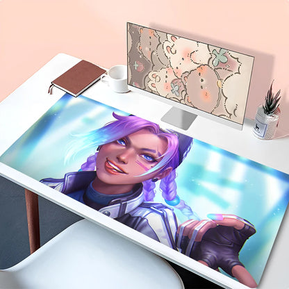 Tapete de Rato Anime para Portátil, Acessório de Escritório, Tapete para Teclado PC, Base de Borracha para Copo, Tapete de Rato Macio Grande, Tapete de Secretária Overwatch Sombra