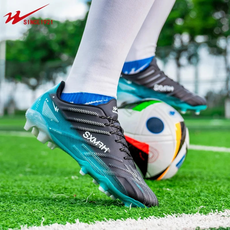 Double Star Adult Youth AG Soccer Cleats Non-Slip Durable Artificial and Natural Grass Football Shoes for Training and Matches Men Women