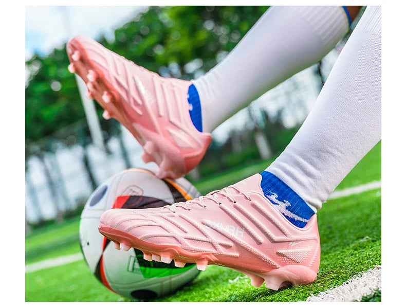 Double Star Adult Youth AG Soccer Cleats Non-Slip Durable Artificial and Natural Grass Football Shoes for Training and Matches Men Women