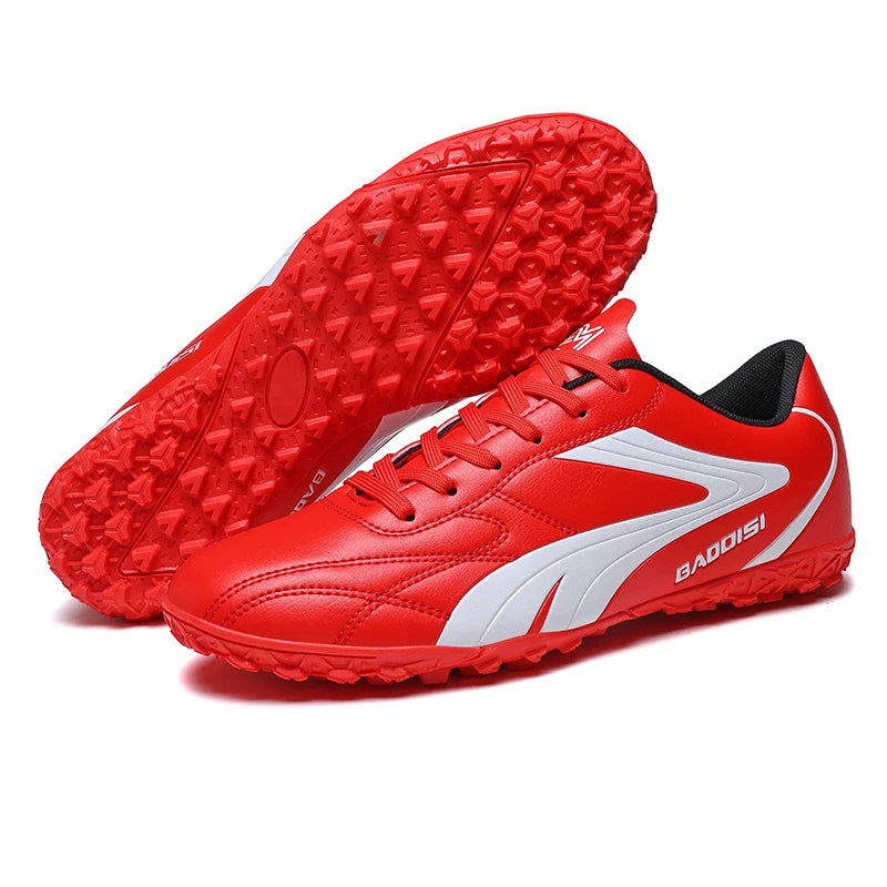Scarpe da calcio da uomo traspiranti, scarpini da football e futsal ultraleggeri, sneaker professionali da allenamento unisex, tacchetti per erba e sport da partita