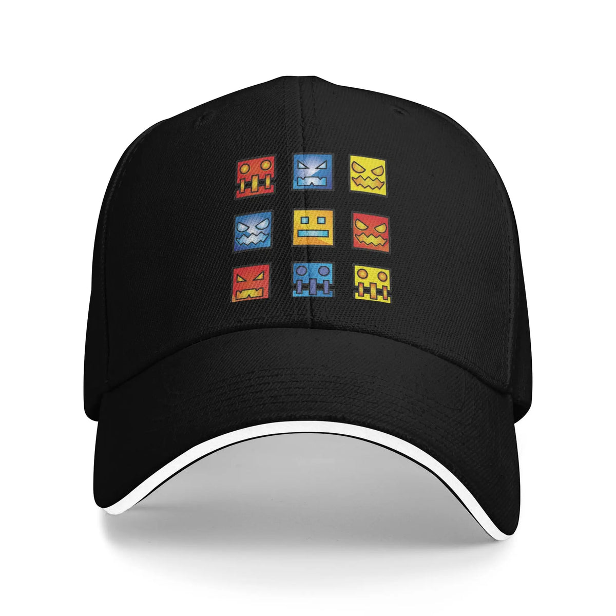 Geometry Gaming Cube Dash Baseballové čepice Hip Hop Extreme Demon Sandwich Cap Unisexový styl Nastavitelná čepice typu „dad hat“ Běh Golf