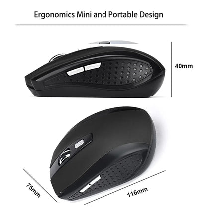 2.4G Wireless Mouse,7500 DPI,6 Buttons, 4-Ways Scroll Optical Gaming Mouse,Ergonomic Design For Desktop&Macbook PC Laptop