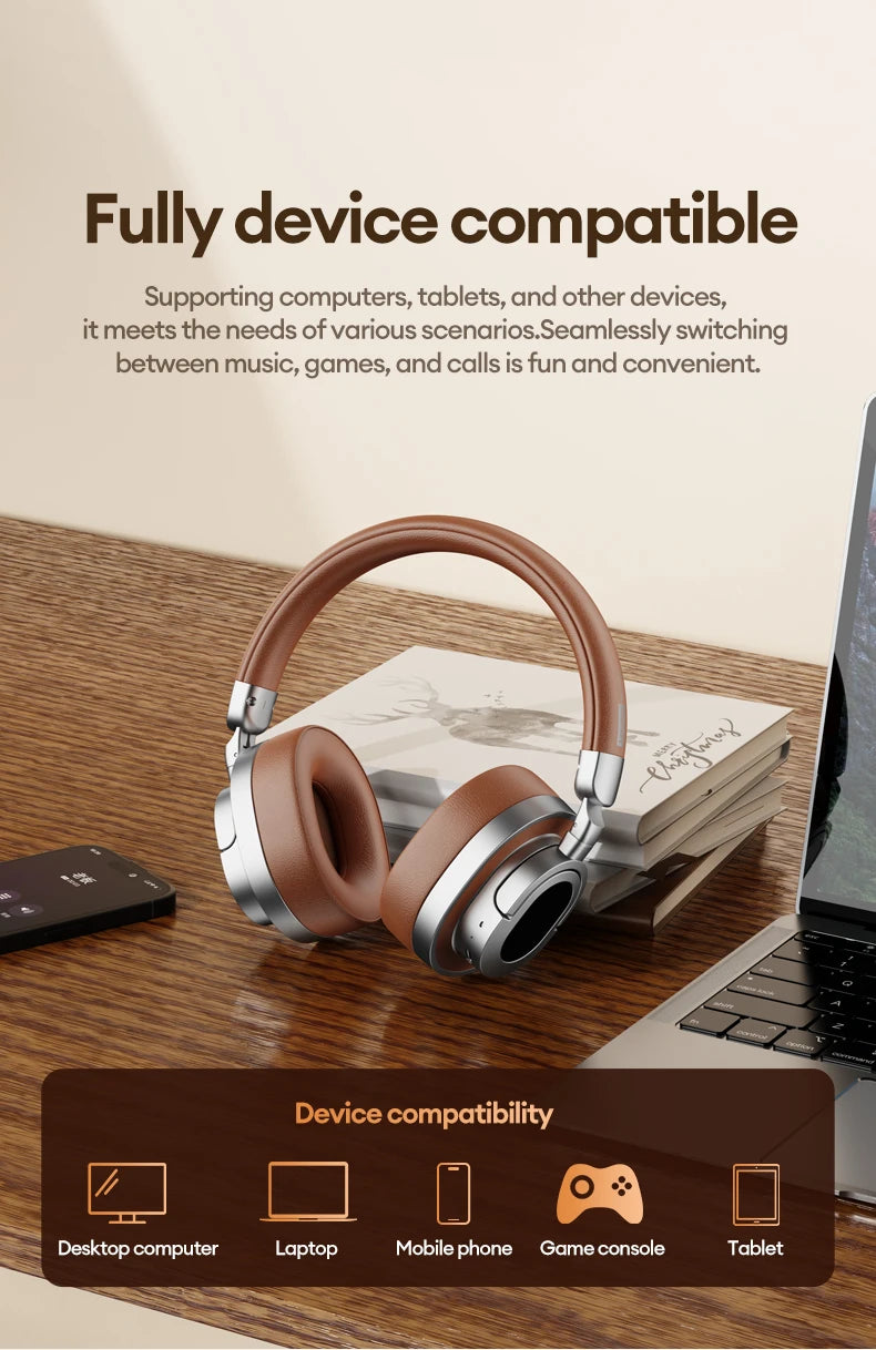 Cuffie over-ear Lenovo LE602 Bluetooth 6.0 – Headset gaming HiFi stereo ANC wireless e cablato con microfono ENC HD