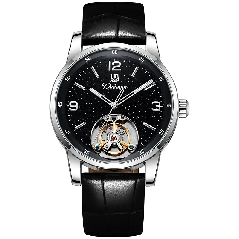 Tourbillon-herreur, sporty, automatisk, mekanisk, vandtæt, luksusarmbåndsur fra et førsteklasses mærke
