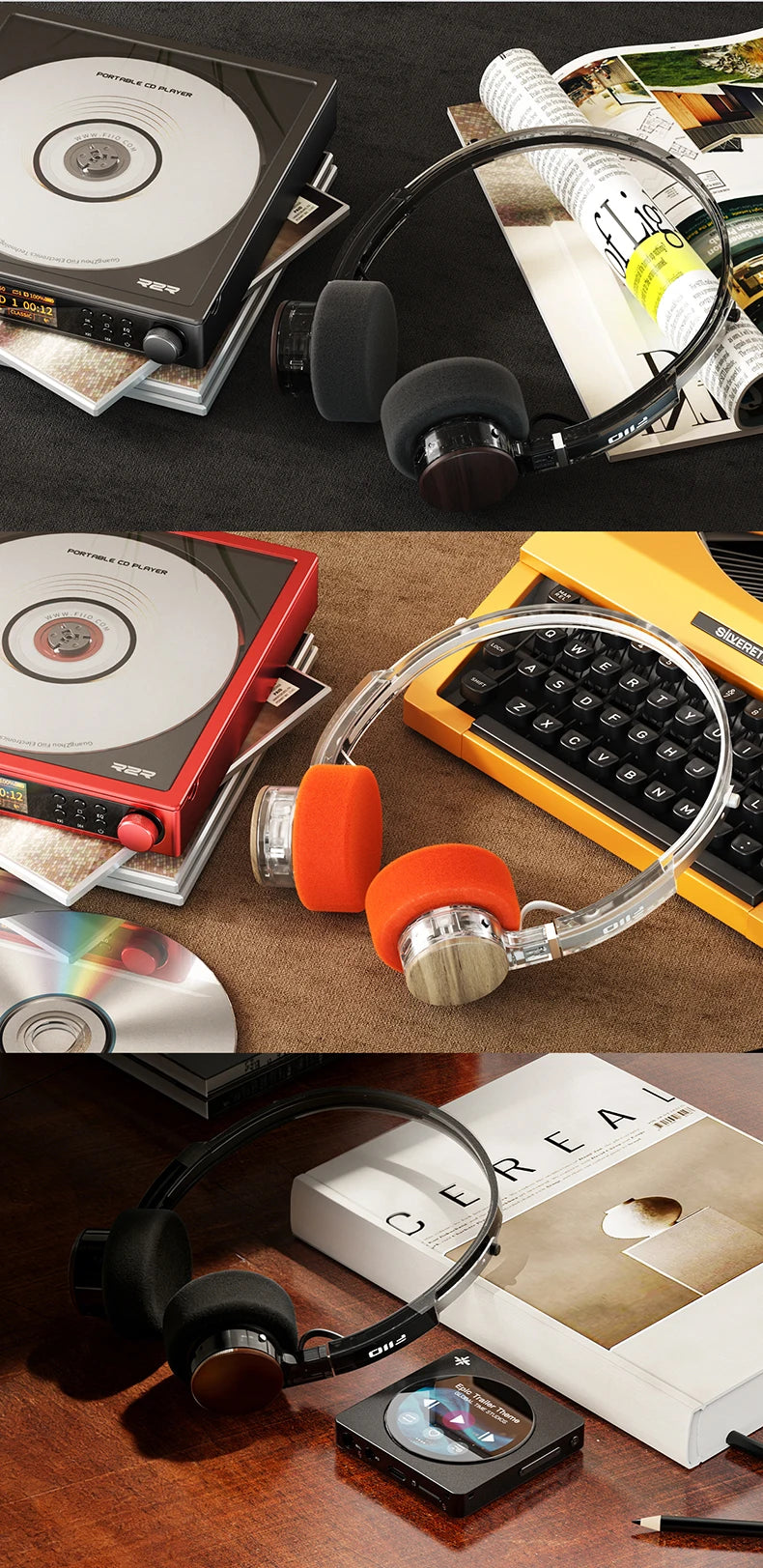 Auriculares Bluetooth On-Ear FIIO EH11 – Diadema inalámbrica Hi-Res LDAC con graves, batería de 30H, conexión a dos dispositivos y diseño retro ligero
