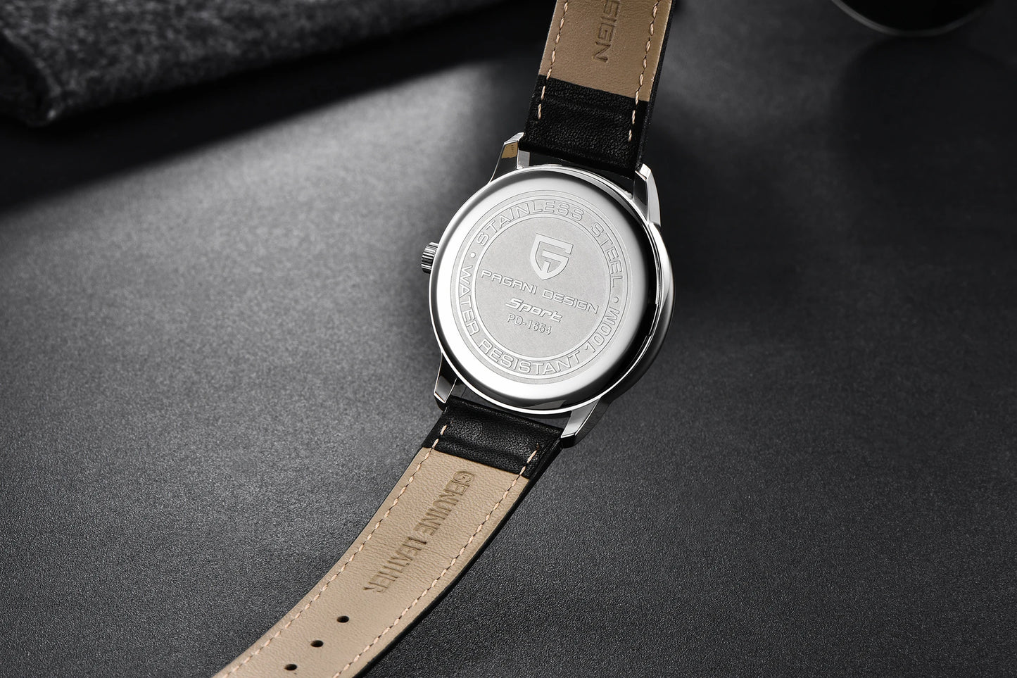 PAGANI DESIGN Men's Casual Quartz Watch Light Luxury All-Match Coated Glass Waterproof Stainless Steel Dial Date Display Watch