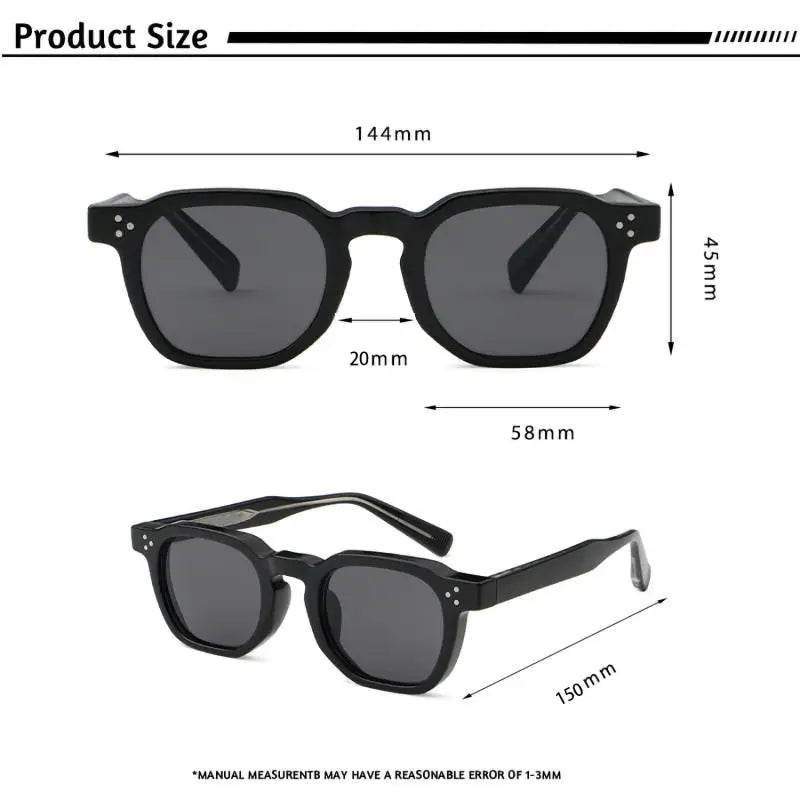 1/2/3 Pcs Wholesale New Square Retro Sunglasses Men Fashion Punk Sun Glasses Women Travel Eyewear Lunette De Soleil Femme UV400