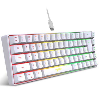Offerta imperdibile! Tastiera gaming cablata spagnola a 69 tasti con retroilluminazione RGB, design compatto 68%, un accessorio indispensabile per professionisti e gamer