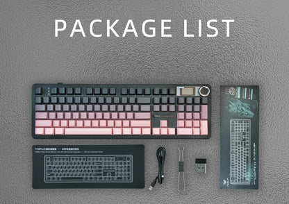 Teclado mecánico AULA F108 PRO personalizado con diseño 100%, retroiluminación RGB, Bluetooth inalámbrico, interruptor HiFi para gaming