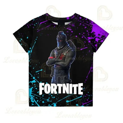 T-shirt Battle Royale Fortnite Victory para Criança, Tops para Raparigas e Rapazes, Roupa Harajuku, T-shirts Infantis 3D, 2025, NOVO DESIGN