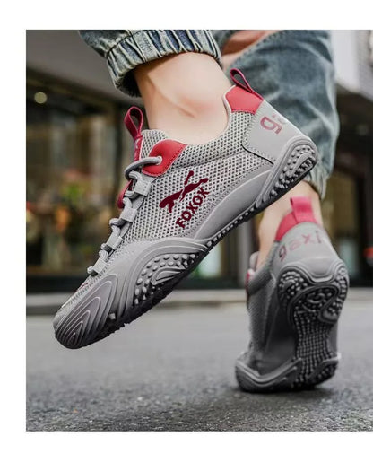 Scarpe da running da uomo traspiranti con tomaia leggera in mesh, suola morbida e confortevole, sneakers sportive casual, calzature estive di tendenza
