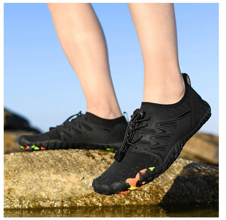 Zapatos acuáticos unisex de secado rápido con drenaje para vadeo, playa, deportes acuáticos, natación, yoga, buceo, surf y uso barefoot