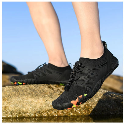 Zapatos acuáticos unisex de secado rápido con drenaje para vadeo, playa, deportes acuáticos, natación, yoga, buceo, surf y uso barefoot