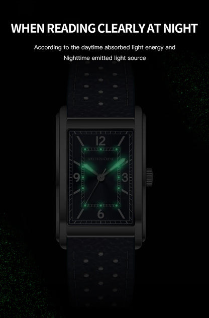 Specht & Söhne New fashion 28MM Square Watch For Men VH31 Movt Sports Watches Blue Stainless Steel Sapphire Crystal Waterproof