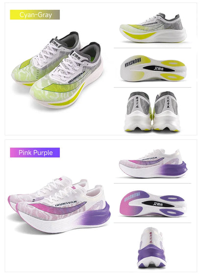 IRUNSVAN Sapatilhas de Corrida para Homem Respiráveis, Calçado Desportivo Leve para Maratona com Placa de Carbono, Sapatilhas Casuais Confortáveis para Treino Atlético