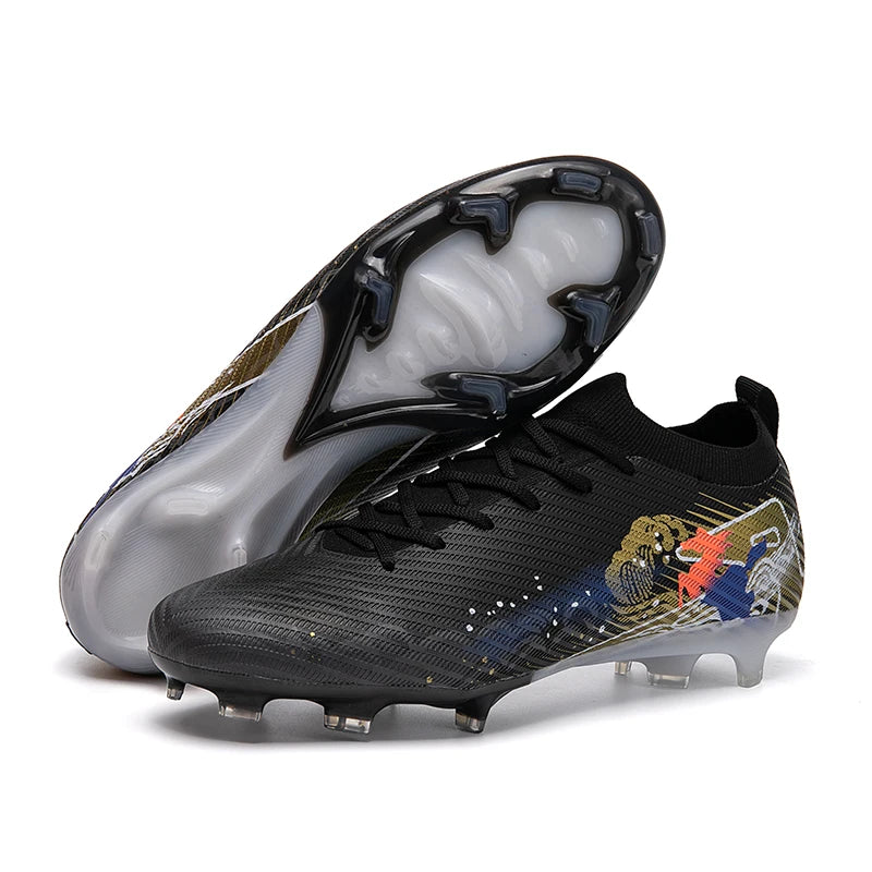 New Men's Soccer Shoes FG Non-Slip Long Spikes Football Boots Soccer Cleats Training Shoes Match Ultralight Outdoor Drop Shipping