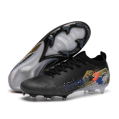 New Men's Soccer Shoes FG Non-Slip Long Spikes Football Boots Soccer Cleats Training Shoes Match Ultralight Outdoor Drop Shipping