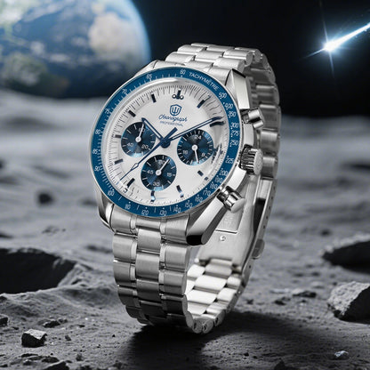 Relógio Masculino Watchdives New Wd1863 Quartz VK63 Chronograph, Safira Abaulada, Impermeável, 39Mm, Aço, Marca Premium, Luxo Business