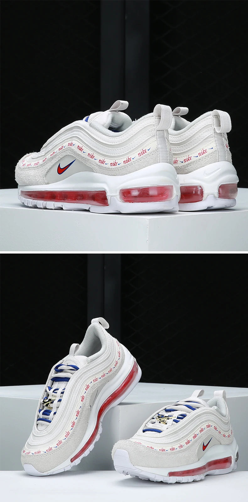 Sapatilhas desportivas Nike AIR MAX 97 genuínas para mulher, de cano baixo, com amortecimento Air, DC4013-001