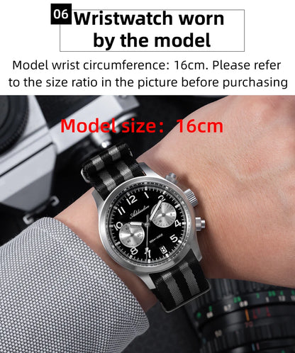 Relógio Masculino ADDIESDIVE 2025 New Panda Eye Retro Luxo VK64 Quartz, Cronógrafo Desportivo, 100M Impermeável, Luminoso