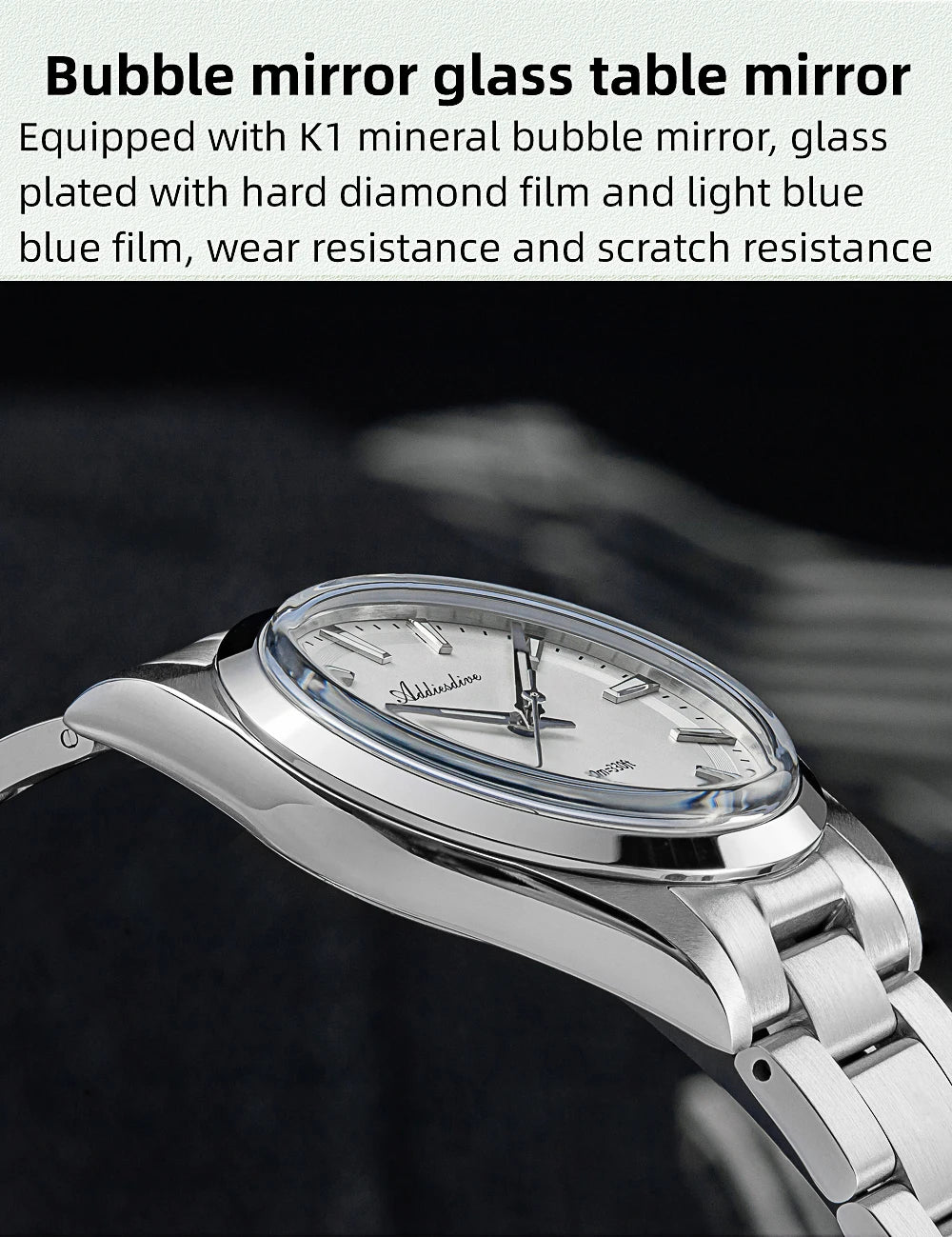 ADDIESDIVE AD2066 Men's Luxury Watch VH31 10Bar Waterproof BGW9 Super Luminous 316L Stainless Steel Reloj Hombre Quartz Watches
